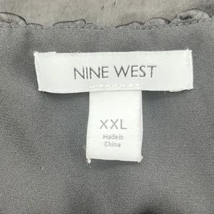 NINE WEST Ruffle Hem Dress Womens XXL Black Spaghetti Strap V-neck LBD Goth Chic thumbnail 11