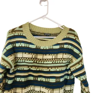 Wild Fable Green 3D Textured Knit Crewneck Long Sleeve Pullover Sweater Medium thumbnail 4