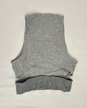 Outdoor Voices Tri-Tone Slashback Crop Top - Heathered Grey - XS thumbnail 9
