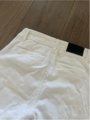 Women's BCBGeneration White Trouser Wide Leg Ankle Pants Size 0 thumbnail 7