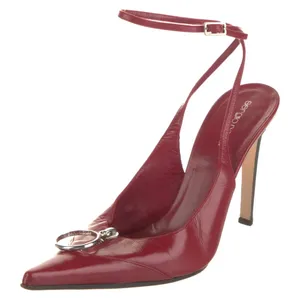 Sergio Rossi Vintage Leather Slingback Pumps thumbnail 4