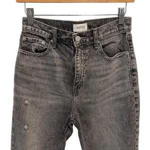 Pistola Womens Gray Distressed Straight Leg‎ Jeans Size 26 thumbnail 2