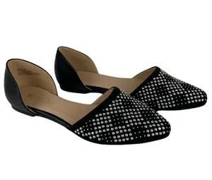 Resisted NWOT Black Studded Flat Size 9.5 thumbnail 1