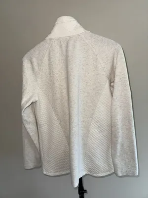 Eddie Bauer Women Beige Quilted Full Zip Hoodie Jacket-XL thumbnail 3