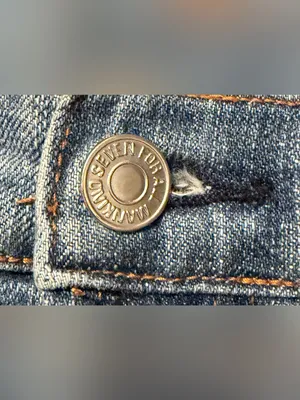 7 For All Mankind Medium Wash Flare Jeans 26 Stretch Denim Y2K USA thumbnail 5