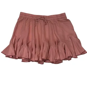 Aeropostale Womens Mini Skirt Mauve Ruffle Hem Flowy Boho‎ Summer XL thumbnail 2