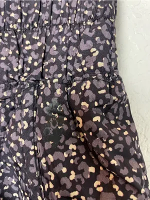 FP Movement by Free People Purple Leopard Athletic Shorts w Elastic Waist Sz M thumbnail 3