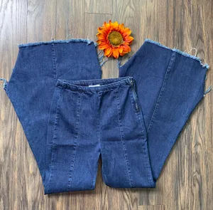 FOR THE REPUBLIC Hi-Low Raw Hem Bell Bottom Jeans | 6 thumbnail 5