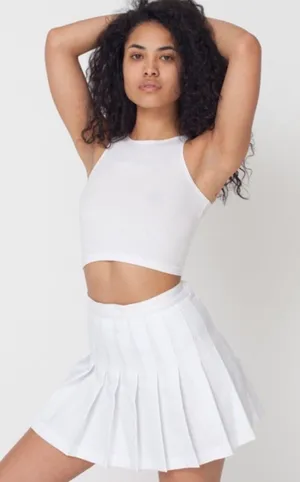 American Apparel White Pleated Tennis Skirt thumbnail 1