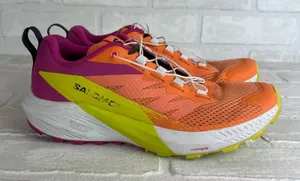Salomon Sense Ride 5 Women's 7 Trail Running Shoes Orange Pink Birds of Paradise thumbnail 1