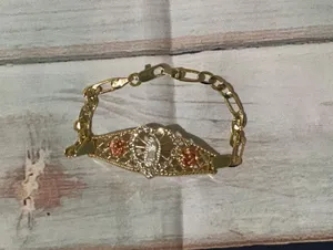 Virgen de Guadalupe Bracelet Gold thumbnail 1