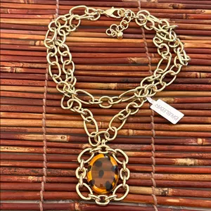 BaubleBar Gold Chain Necklace with Pendant 18”-20” NWT thumbnail 3