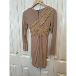 Alice + Olivia Goddess Beige Dress‎ Size 0 thumbnail 3
