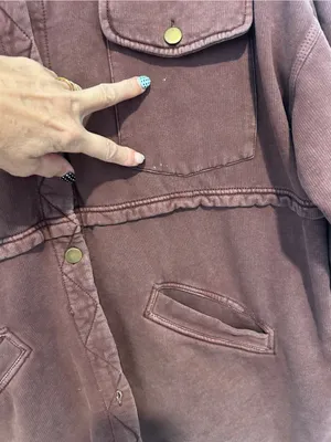 We The Free Free People Dawson Chore Jacket in Washed Chocolate Brown Size Medium thumbnail 6