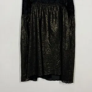 Cabernet Babydoll Tank Top Size XL Black Gold Floral Lace Metallic Lingerie Sexy thumbnail 6