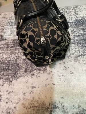 Coach Ashley Signature Sateen Large Satchel Handbag Shoulder Bag F15443 thumbnail 4