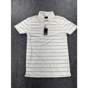 Greg Norman Play Dry Golf Polo Shirt White Black Stripe Women’s Medium NWT thumbnail 2