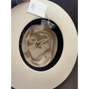 NWT Lack Of Color IVY BEVERLY Australian Wool Hat | Ivory & Green Large thumbnail 7