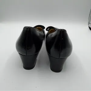 Vintage Naturalizer Funster Black Leather Loafer Heels Women’s 8.5AA Narrow thumbnail 4