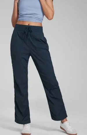 CRZ Yoga Blue Ruched Straight Leg Pants thumbnail 1
