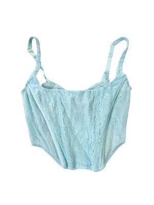 NWT Urban Outfitters Out From Under Lovestruck Lace Corset Top in Sky XL thumbnail 5