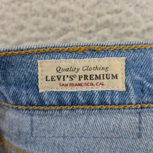 Levis Premium 501 S Skinny Jeans Light Wash High Rise Button Fly Blue Denim thumbnail 8
