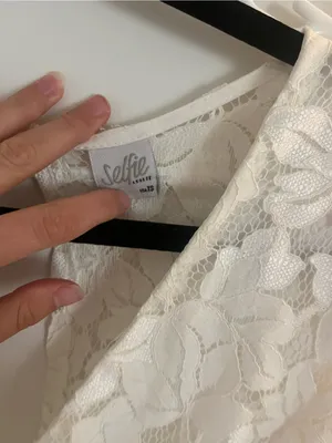 Selfie Leslie Ivory Lace V-Neck Mini Dress thumbnail 3