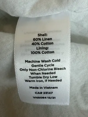 Talbots Linen Green and White Midi A-Line Skirt with Tie Front Size Medium thumbnail 9
