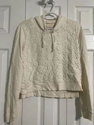 Hollister Lace Front Cropped Hoodie thumbnail 1