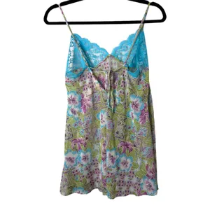 Victoria's Secret Vintage 2000 Y2K Lace Floral Babydoll Slip Dress Medium NEW thumbnail 2