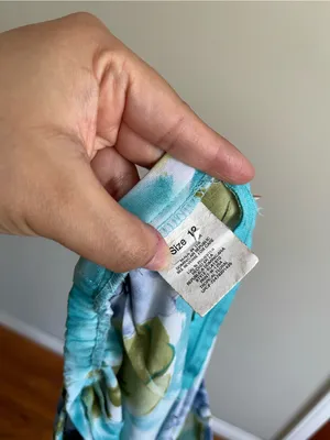 Kathie Lee Collection Blue & Green Floral Maxi Skirt thumbnail 6
