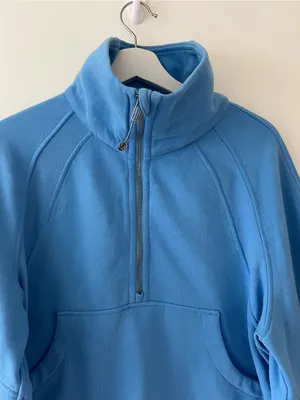 Lululemon Scuba Oversized Funnel Neck Half Zip Blue Size M/L thumbnail 6