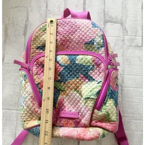 Vera Bradley Iconic Campus Backpack Pink Quilted Floral Backpack thumbnail 6
