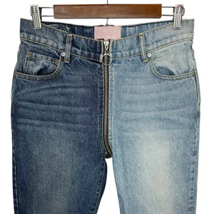 REVICE Denim Yin Yang Two Tone High Rise Straight Leg Jeans Tokyo Wash Size‎ 28 thumbnail 4