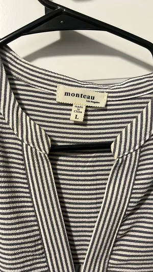 Monteau Gray Stripped Dress thumbnail 5