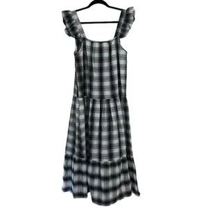 BB Dakota by Steve Madden Black and White Plaid Maxi Dress, M thumbnail 9