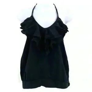 Karina Grimaldi Antonella Black Silk Halter‎ Top thumbnail 3