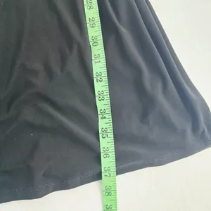 Anne Klein Midi Dress Gold Zip Front Pockets Long‎ Sleeve Black Size 8 thumbnail 11