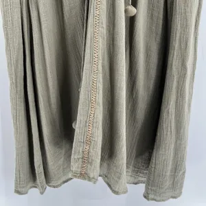 Apiece Apart Daphne Midi Dress Size 6 Embroidered Trim 100% Cotton Boho Bohemian thumbnail 4