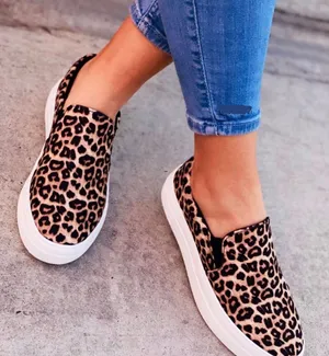Leopard Slip On Sneakers Multi Size 8 thumbnail 2