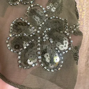 Madden Girl Olive Green Beaded Floral Sequin Lace Camisole Tank Top thumbnail 6