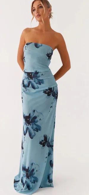Pepper mayo Field of Dreams Blue Maxi Dress thumbnail 1