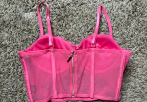 Say What? Pink Corset Top thumbnail 2