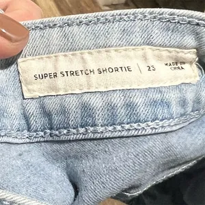 Pacsun Girl's High Waisted Denim Shortie Shorts Blue Size 23 thumbnail 4