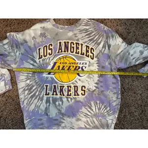 Hybrid Apparel NBA Sweatshirt Los Angeles Lakers Tie Dye Purple Gray Crewneck Fan‎ Gear Medium thumbnail 7