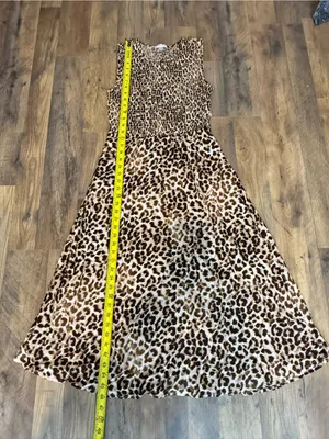 Calvin Klein Leopard-Print Sleeveless Midi Dress - Brown, Black thumbnail 10