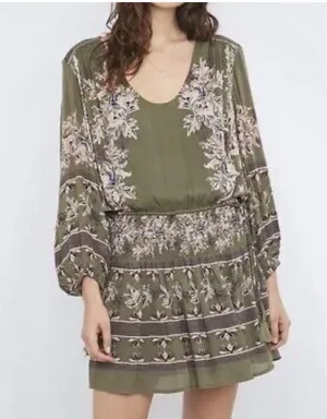 Free People Moonlight Drive Green Tunic Dress thumbnail 2