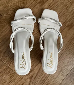 White Studded heels Size 6 thumbnail 1