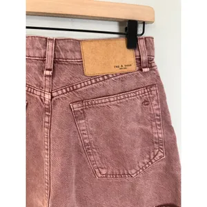 Rag & Bone Maya High-Rise Shorty Short Light Plum Organic Cotton Size 27 thumbnail 10