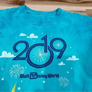 Disney Parks 2019 Tie Dye Graphic Tee Women’s Small thumbnail 3